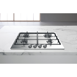 Whirlpool TGML 650 IX plaque Acier inoxydable Intégré 58 cm Gaz 4 zones