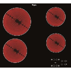 Whirlpool AKT 8090/NE plaque Noir Intégré (placement) Céramique 4 zones