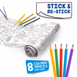 Carioca Coloring Roll + 8 Pencils ABC Pupitre artistique à rouleau - Vue supplémentaire 4