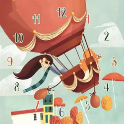 Clementoni Clock 96 Pièces - Montgolfière