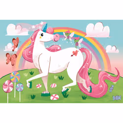 Clementoni I Believe in Unicorns Jeu de puzzle 104 pièce(s) Dessins animés - Vue supplémentaire 2