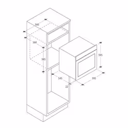 Candy FPE 609/6 X four 65 L 2100 W A-20% Acier inoxydable - Vue supplémentaire 2