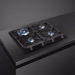 Smeg Victoria SR964NGH plaque Noir Intégré 60 cm Gaz 4 zone(s) - Vue supplémentaire 2