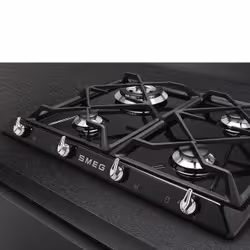 Smeg Victoria SR964NGH plaque Noir Intégré 60 cm Gaz 4 zone(s) - Vue supplémentaire 3