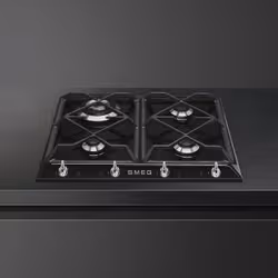 Smeg Victoria SR964NGH plaque Noir Intégré 60 cm Gaz 4 zone(s) - Vue supplémentaire 5