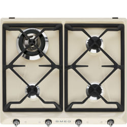Smeg Victoria SR964PGH plaque Crème Intégré 60 cm Gaz 4 zone(s)