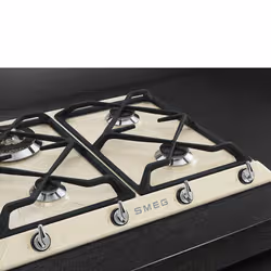 Smeg Victoria SR964PGH plaque Crème Intégré 60 cm Gaz 4 zone(s) - Vue supplémentaire 2