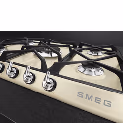 Smeg Victoria SR975PGH plaque Crème Intégré 68.5 cm Gaz 5 zone(s) - Vue supplémentaire 2