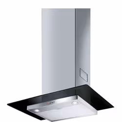 Smeg KFV62DNE hotte Montée au mur Noir, Acier inoxydable 600 m³/h