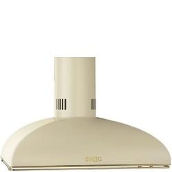 Smeg KS89PE hotte Montée au mur Crème, Or 547 m³/h