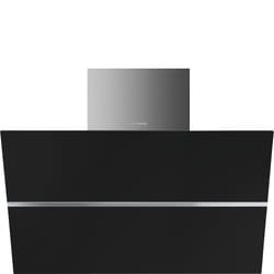 Smeg KCV80NE2 hotte Montée au mur Noir, Acier inoxydable 720 m³/h