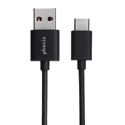 Phonix USB to Connector câble USB 1 m USB 2.0 USB A USB C Noir, Argent