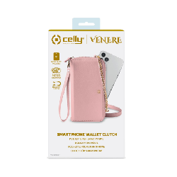 Celly Venere coque de protection pour téléphones portables 16,5 cm (6.5") Étui avec portefeuille Rose