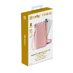 Celly Venere coque de protection pour téléphones portables 16,5 cm (6.5") Étui avec portefeuille Rose