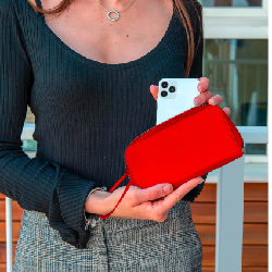 Celly Venere coque de protection pour téléphones portables 16,5 cm (6.5") Étui avec portefeuille Rouge