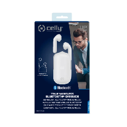 Celly Slide1 Casque Sans fil Ecouteurs Appels/Musique Bluetooth Blanc