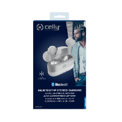 Celly Slim1 Casque Sans fil Ecouteurs Appels/Musique Bluetooth Blanc