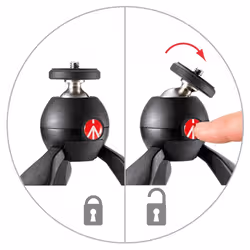 Manfrotto PIXI Mini trépied Caméras numériques 3 pieds Noir - Vue supplémentaire 3