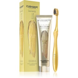 Gold Luxury Whitening Dentifrice + Brosse a dents 75ml Curasept