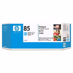 HP 85 cartouche d'encre 3 pièce(s) Original Cyan clair - Vue supplémentaire 2