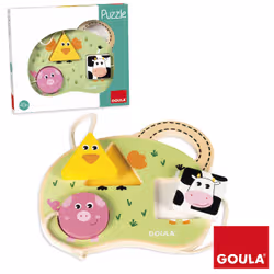 Goula 3 pces farm animals puzzle - Vue supplémentaire 2