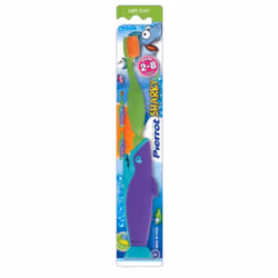Pierrot SHARKY brosse à dents Vert, Turquoise, Violet Enfant - Vue supplémentaire 2