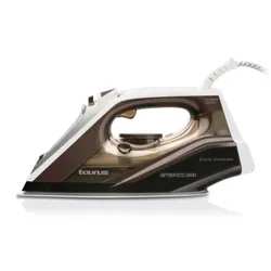 Taurus Geyser ECO 2600 Fer à repasser à sec ou à vapeur Semelle Titanium 2600 W Bleu, Blanc