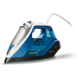 Taurus Geyser ECO 2800 Fer à repasser à sec ou à vapeur Semelle Titanium 2800 W Noir, Bleu, Blanc