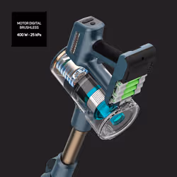 Taurus Homeland Digital Animal Flex Aspirateur-balai 2 en 1 Batterie Sec Cyclonique, HEPA Sans sac 0,5 L Bleu 2,2 Ah - Vue supplémentaire 4