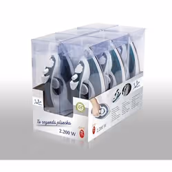 JATA PL120 fer à repasser Fer à vapeur Semelle en acier inoxydable 2200 W Bleu, Blanc - Vue supplémentaire 4