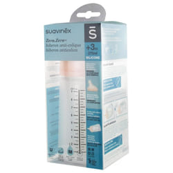 Suavinex Care Zero.Zero Biberon Anti-Colique Débit Moyen 270 ml 0 Mois et +