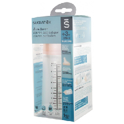 Suavinex Care Zero.Zero Biberon Anti-Colique Débit Moyen 270 ml 0 Mois et +