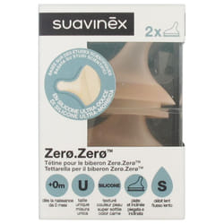 Suavinex Zero.Zero 2 Tétines Débit Lent 0 Mois et +