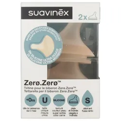 Suavinex Zero.Zero 2 Tétines Débit Lent 0 Mois et +