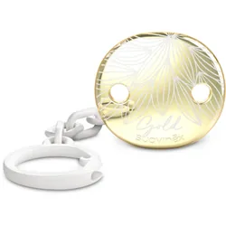 Suavinex Gold Premium Pacifier Clip Grey 1 pcs