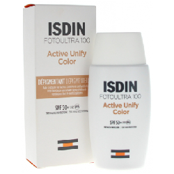 Crème solaire visage teintée dépigmentante SPF50+ 50ml Active Unify Color Fotoprotector Isdin