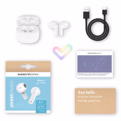 Energy Sistem StreetMusic Casque True Wireless Stereo (TWS) Ecouteurs Appels/Musique USB Type-C Bluetooth Blanc - Vue supplémentaire 7