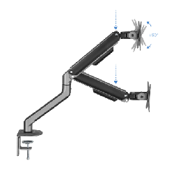 TooQ DB4032TNR-G support d'écran plat pour bureau 81,3 cm (32") Noir