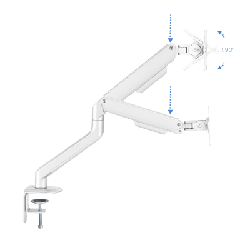TooQ DB4032TNR-W support d'écran plat pour bureau 81,3 cm (32") Blanc