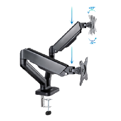 TooQ DB5132TNR-B support d'écran plat pour bureau 81,3 cm (32") Noir
