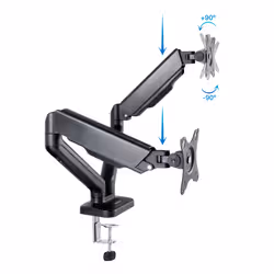 TooQ DB5132TNR-B support d'écran plat pour bureau 81,3 cm (32") Noir - Vue supplémentaire 2