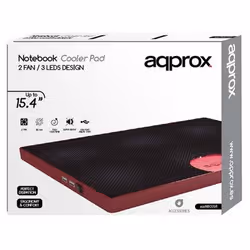 Approx appNBC05R système de refroidissement pour ordinateurs portables 39,1 cm (15.4") Noir, Rouge - Vue supplémentaire 2