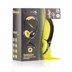 NGS Speedy Casque Avec fil Arceau Appels/Musique Noir, Jaune - Vue supplémentaire 2