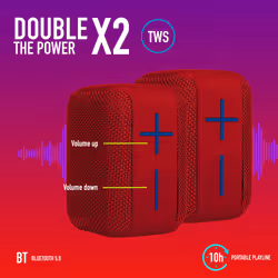 NGS Roller Coaster 10 W Enceinte portable stéréo Rouge - Vue supplémentaire 8