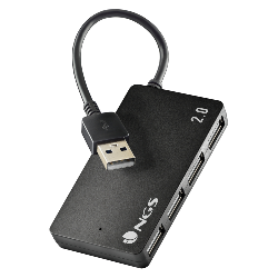 NGS IHUB4 TINY USB 2.0 480 Mbit/s Noir