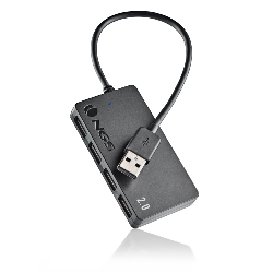 NGS IHUB4 TINY USB 2.0 480 Mbit/s Noir