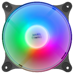 Mars Gaming MFDUO système de refroidissement d’ordinateur Boitier PC Ventilateur 12 cm Noir