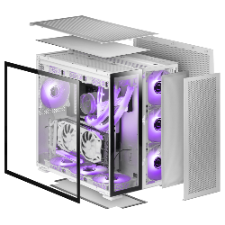 Mars Gaming MCNOVA unité centrale Tower Aluminium, Noir