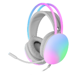 Mars Gaming MHGLOW écouteur/casque Avec fil Arceau Jouer USB Type-A Blanc