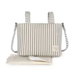 Walking Mum Sac Crossbody Botton Rayures